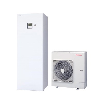 Aerotermia calefacción/acs bibloc Toshiba 11kw Estia con torre 200l r32